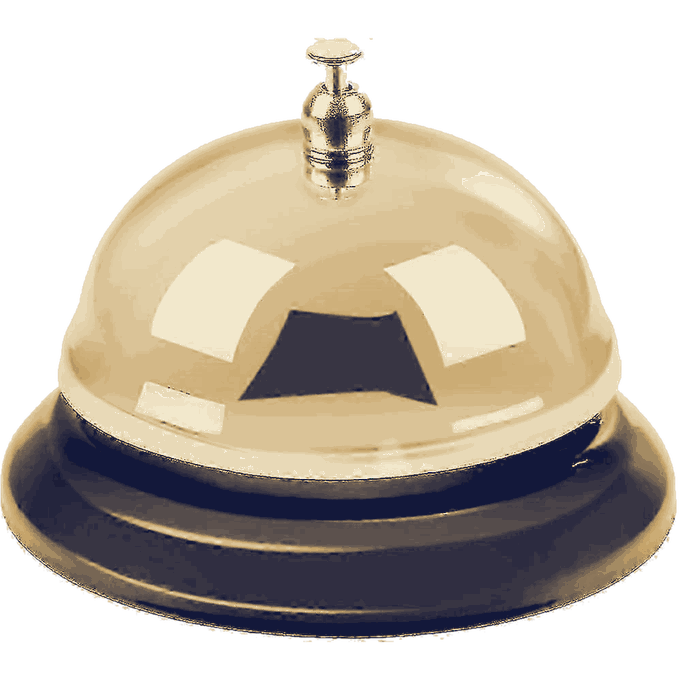 A brass service bell